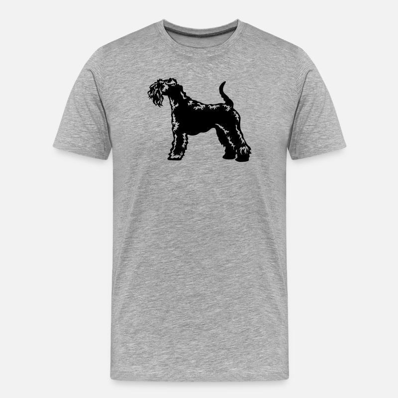 Kerry Blue Terrier - Männer Premium Bio T-Shirt - Grau meliert