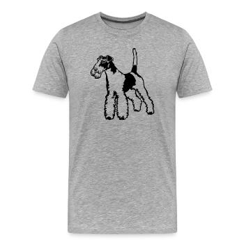 Fox-terrier - T-shirt bio Premium Homme - gris chiné - Devant - Damien (186cm)
