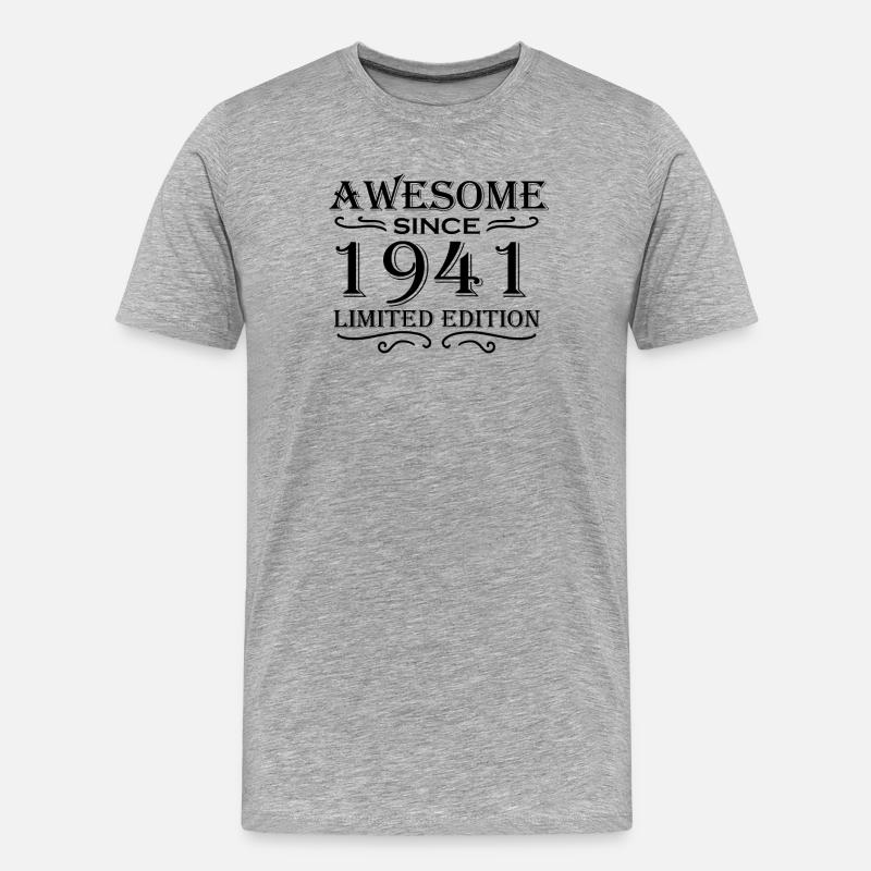 1941 - Männer Premium Bio T-Shirt - Grau meliert