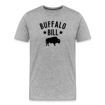 Buffalo bill, country, western - T-shirt bio Premium Homme - gris chiné - Devant - Damien (186cm)