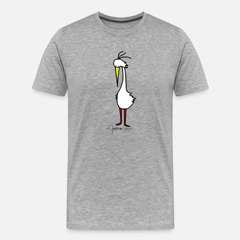 Dachvogel © Chyropterum Innoxius - Männer Premium Bio T-Shirt - Grau meliert