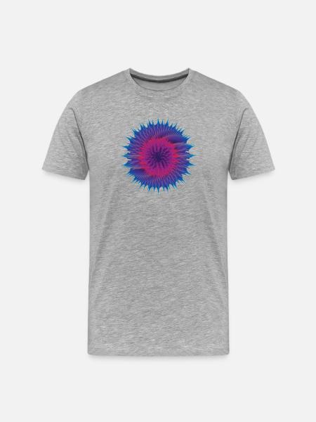 Fleur vectorielle - T-shirt bio Premium Homme - gris chiné