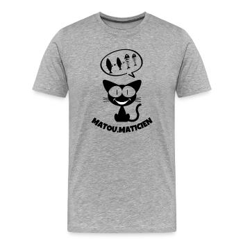 mathematics, mathematician, math fan - Men's Premium Organic T-Shirt - heather grey - Front - Damien (186cm)
