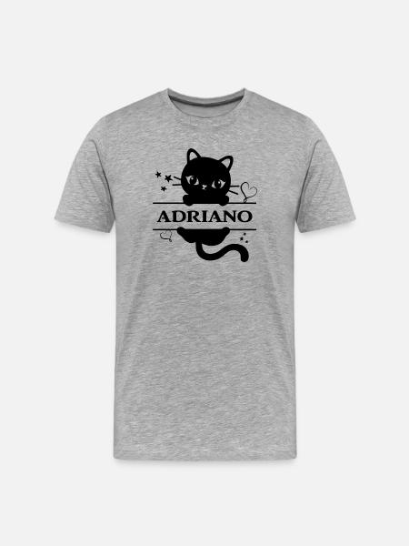 Adriano t-shirt anniversaire saint-valentin - T-shirt bio Premium Homme - gris chiné