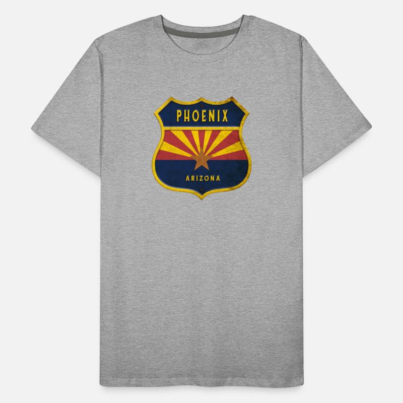Design du blason du drapeau Phoenix Arizona T-shirt bio Premium Homme