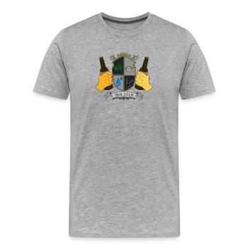 Deutsches Reinheitsgebot1516 Hopfen, Malz, Hefe - Männer Premium Bio T-Shirt - Grau meliert - Vorne - Damien (186cm)