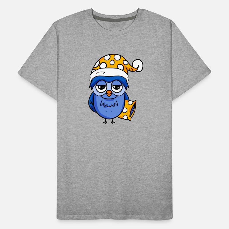 Schläfrige Eule Männer Premium Bio T-Shirt