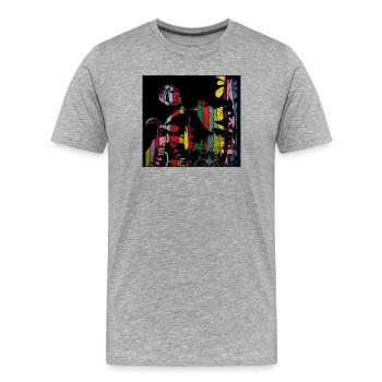 Colibri - T-shirt bio Premium Homme - gris chiné - Devant - Damien (186cm)
