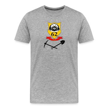 CH'TI 62 - Männer Premium Bio T-Shirt - Grau meliert - Vorne - Damien (186cm)