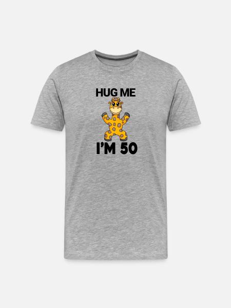 50 birthday - 50 years - hug - Men's Premium Organic T-Shirt - heather grey