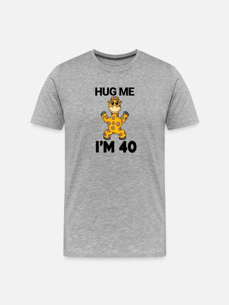 40 ans - 40 ans - câlin - T-shirt bio Premium Homme - gris chiné