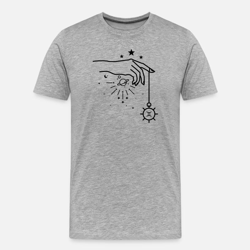 Warten auf Design-Upload - Männer Premium Bio T-Shirt - Grau meliert