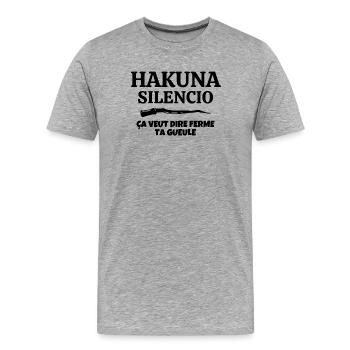 magie, sorcier, potion magique, jeter un sort - T-shirt bio Premium Homme - gris chiné - Devant - Damien (186cm)