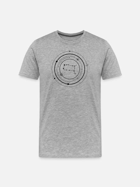 Gemini Zodiac - Men's Premium Organic T-Shirt - heather grey