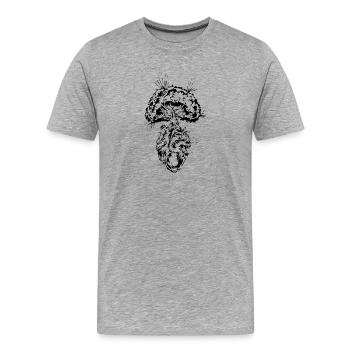 Environmental protection Climate protection - Men's Premium Organic T-Shirt - heather grey - Front - Damien (186cm)