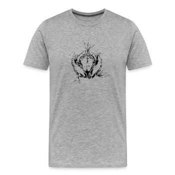 Baby Feet Pregnancy - Men's Premium Organic T-Shirt - heather grey - Front - Damien (186cm)