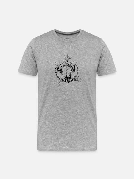 Baby Feet Pregnancy - Men's Premium Organic T-Shirt - heather grey