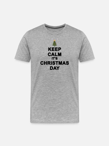 Keep calm Christmas - Men's Premium Organic T-Shirt - heather grey