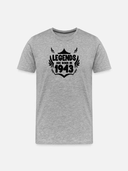 1943 - Born 1943 - Men's Premium Organic T-Shirt - heather grey