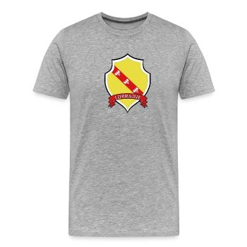 Lothringen - Männer Premium Bio T-Shirt - Grau meliert - Vorne - Damien (186cm)