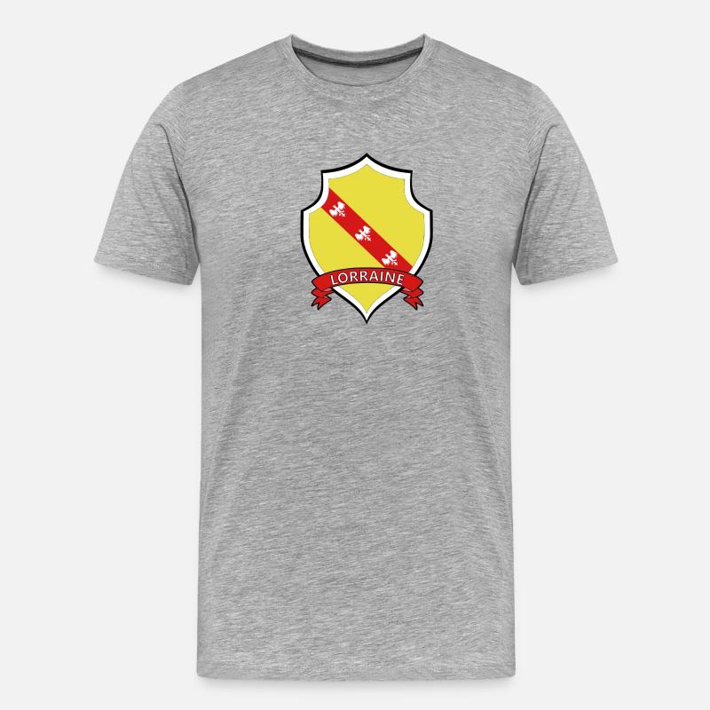 Lothringen - Männer Premium Bio T-Shirt - Grau meliert