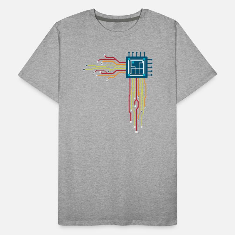 Computer chip - Creative illustration Men's Premium Organic T-Shirt