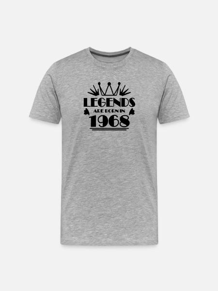 1968 - Born 1968 - Men's Premium Organic T-Shirt - heather grey
