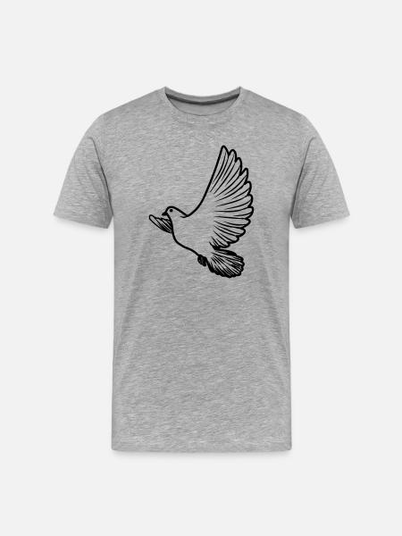 Transparent peace dove - Men's Premium Organic T-Shirt - heather grey