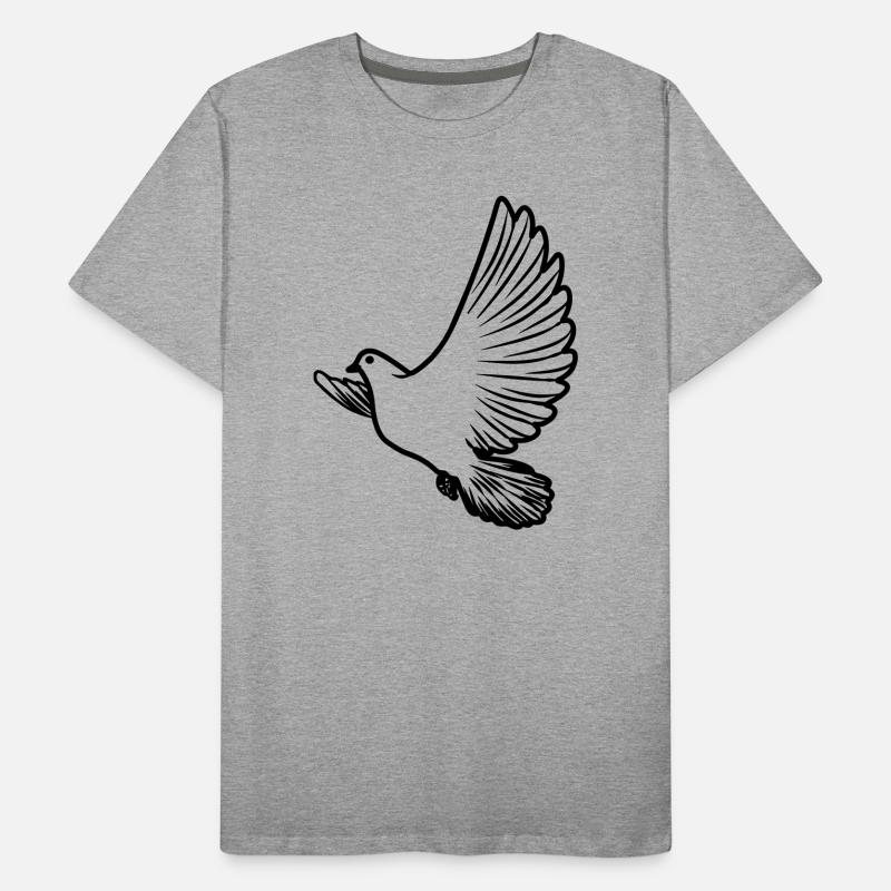 Colombe de la paix transparente T-shirt bio Premium Homme