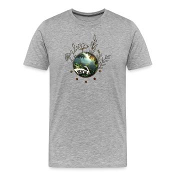 Piano in the jungle - Men's Premium Organic T-Shirt - heather grey - Front - Damien (186cm)