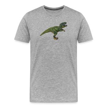 Tom T-Rex - T-shirt bio Premium Homme - gris chiné - Devant - Damien (186cm)