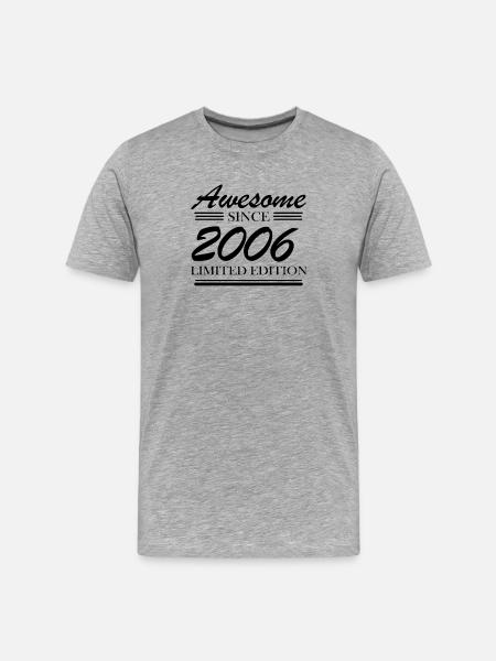 2006 - Year of construction 2006 - Men's Premium Organic T-Shirt - heather grey