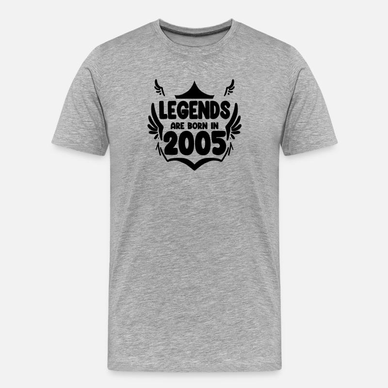 2005 - Männer Premium Bio T-Shirt - Grau meliert