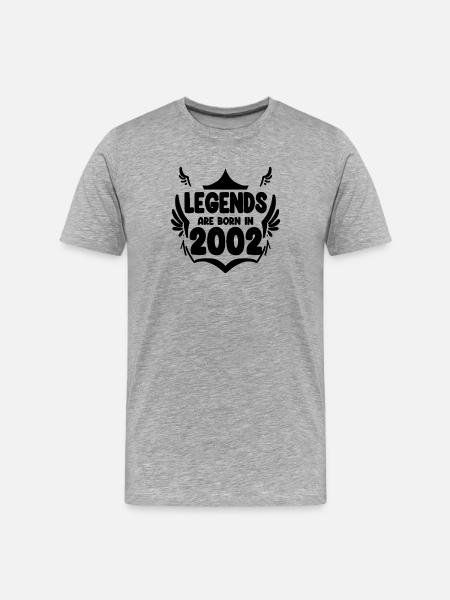 2002 - Né en 2002 - T-shirt bio Premium Homme - gris chiné