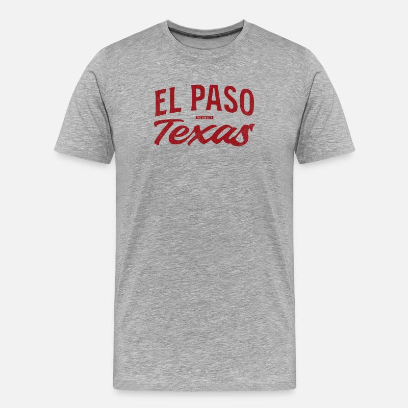 El Paso Texas Retro Script - Men's Premium Organic T-Shirt - heather grey