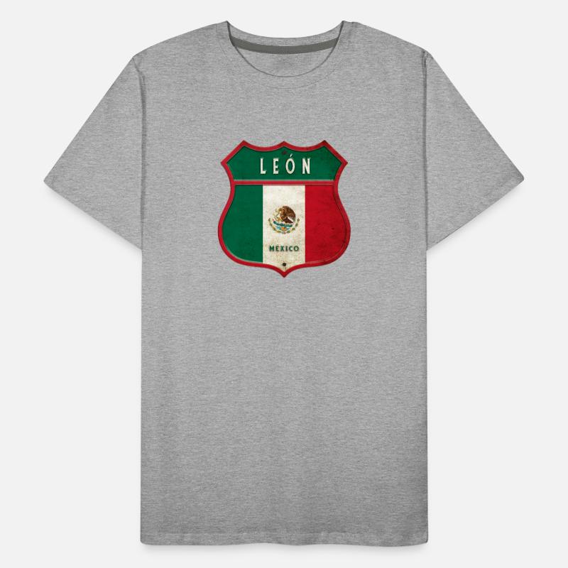 León Mexiko Wappen Design Männer Premium Bio T-Shirt