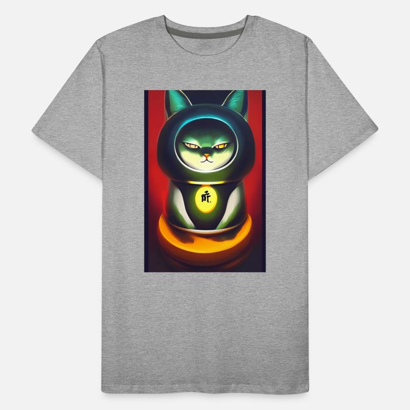Maneki neko 3 Männer Premium Bio T-Shirt