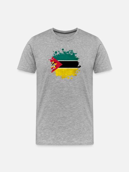 Mozambique blob flag design - Men's Premium Organic T-Shirt - heather grey