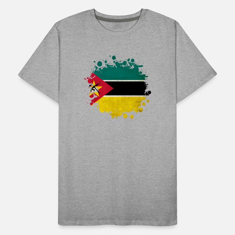 Design du drapeau du Mozambique T-shirt bio Premium Homme