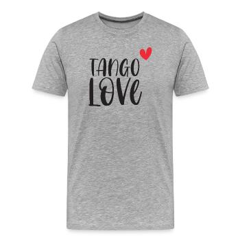 Tango Love! Dancer dance dance couple gift - Men's Premium Organic T-Shirt - heather grey - Front - Damien (186cm)