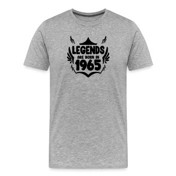 1965 - Born 1965 - Men's Premium Organic T-Shirt - heather grey - Front - Damien (186cm)