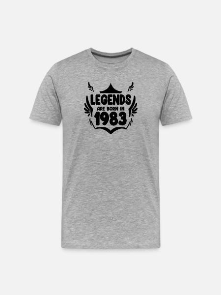1983 - Born 1983 - Men's Premium Organic T-Shirt - heather grey