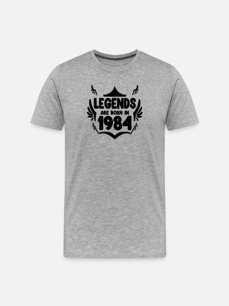 1984 - Born 1984 - Men's Premium Organic T-Shirt - heather grey