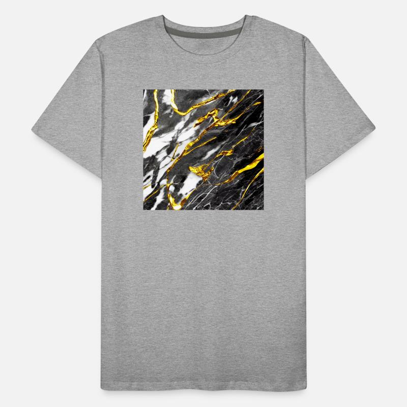Optique de marbre Or Noir T-shirt bio Premium Homme