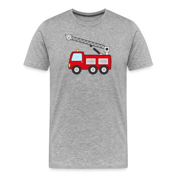 Fire engine Fire engine - Men's Premium Organic T-Shirt - heather grey - Front - Damien (186cm)