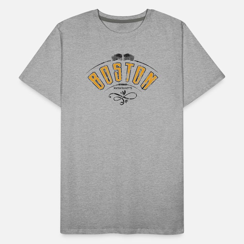 Boston grunge effect Men's Premium Organic T-Shirt