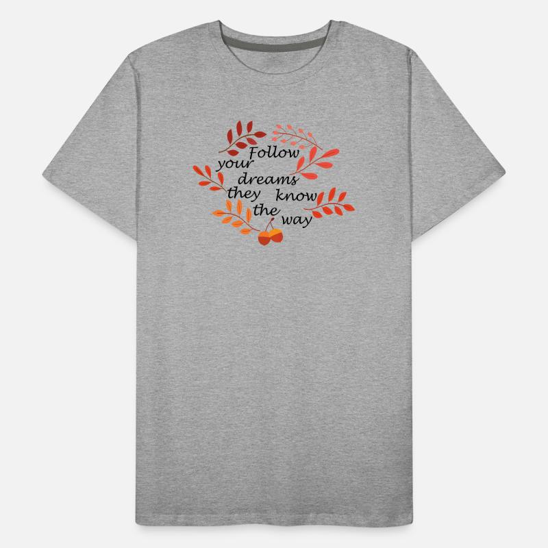 Herbstlaub und Eicheln Muster Männer Premium Bio T-Shirt