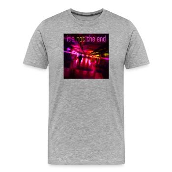Neon Trail of the Night - Men's Premium Organic T-Shirt - heather grey - Front - Damien (186cm)
