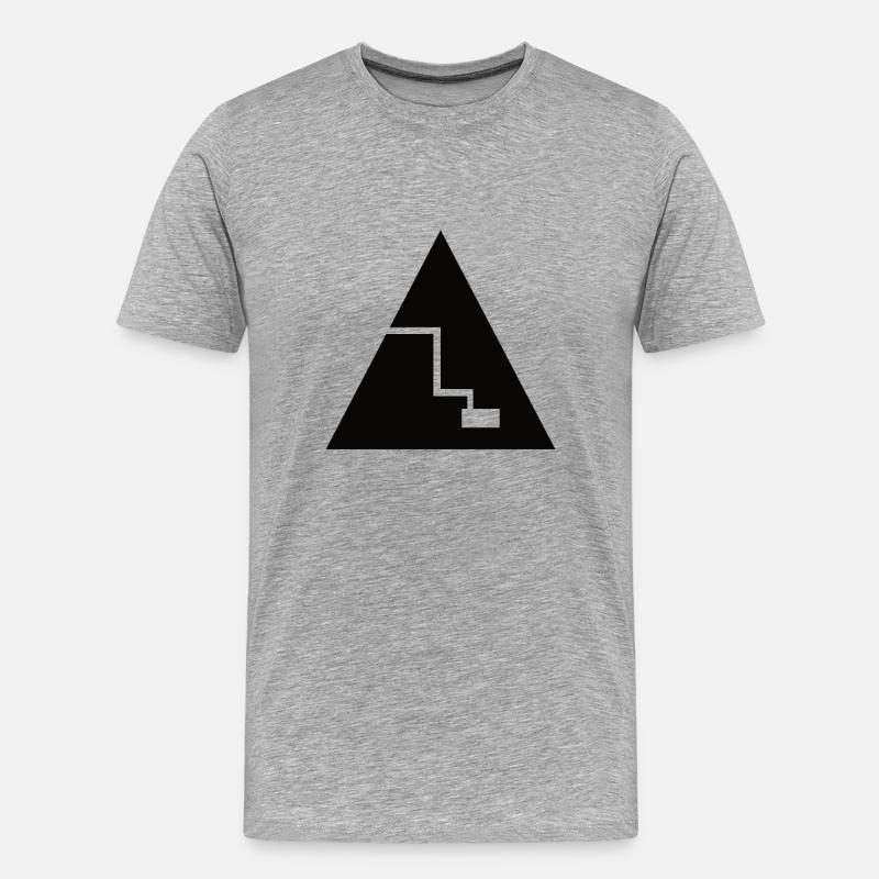 Pyramide - T-Shirt Design - Männer Premium Bio T-Shirt - Grau meliert