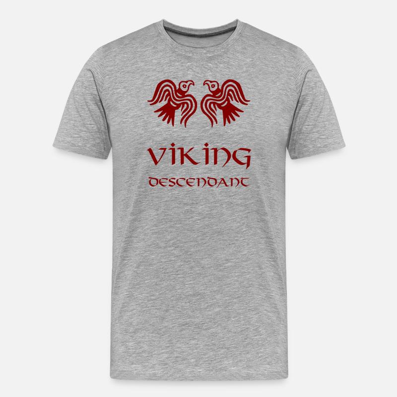 Wikinger-Nachfahre Rost - Männer Premium Bio T-Shirt - Grau meliert
